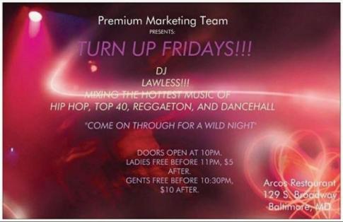 Turn Up Fridays in Baltimore Maryland, USA Turn Up Fridays in Baltimore Maryland, USA